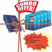 Combo Offer - Φιλτράκια Rizla Slim & Χαρτάκια Drum Blue